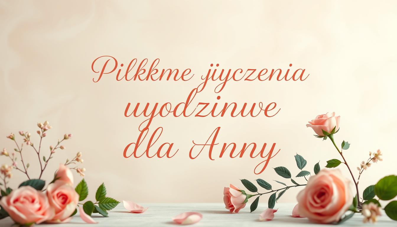Piękne życzenia urodzinowe dla anny