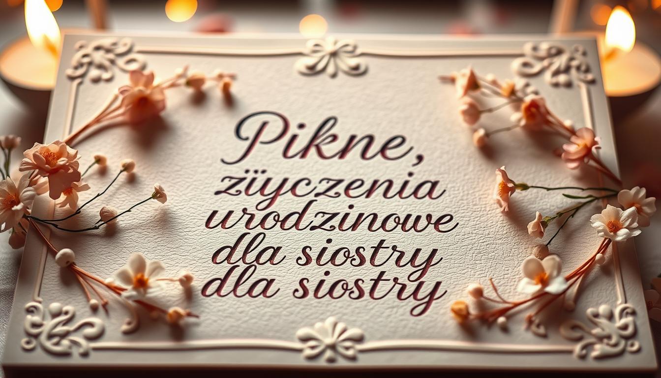 Piękne życzenia urodzinowe dla siostry