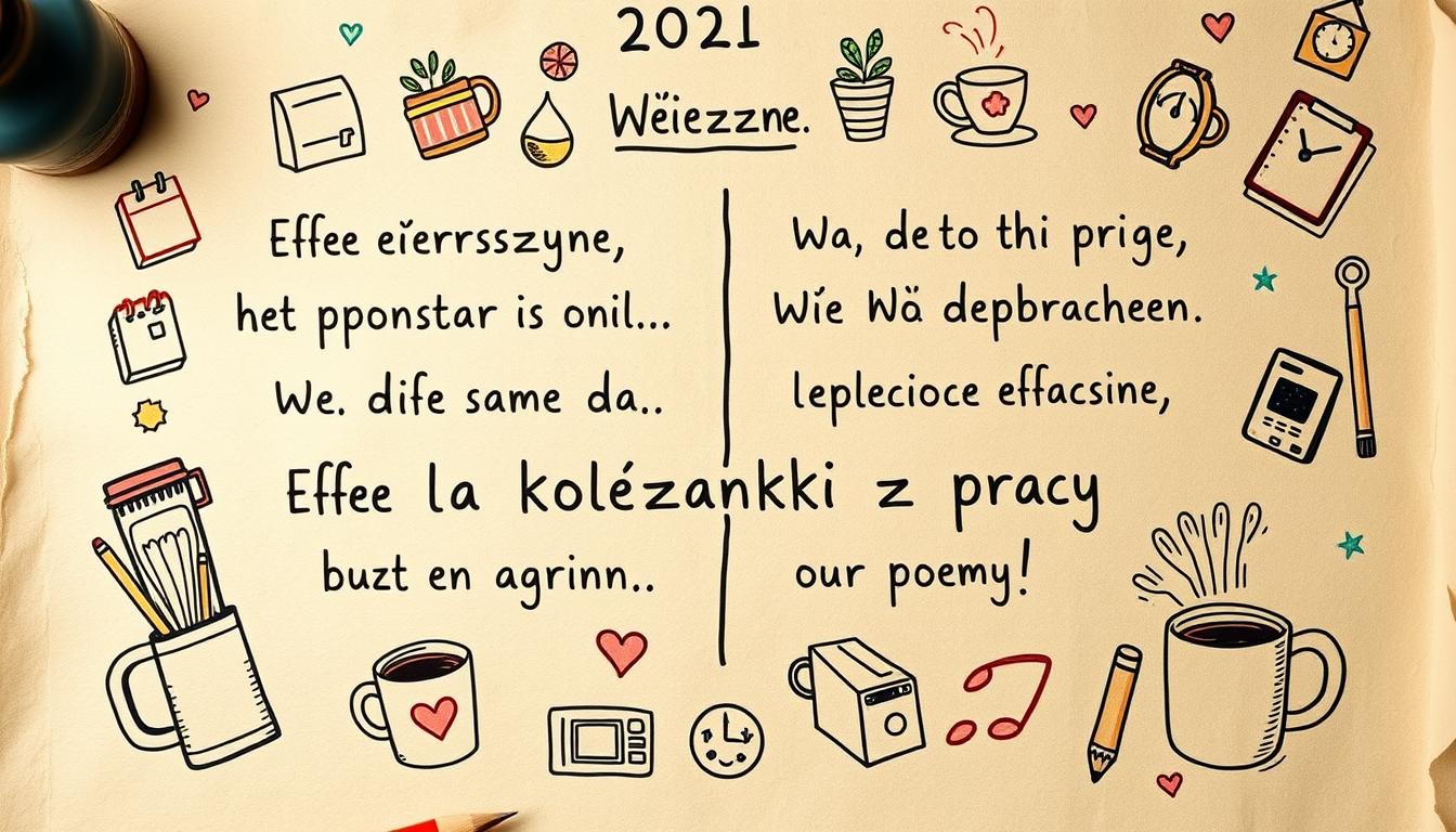 Śmieszne wierszyki dla koleżanki z pracy