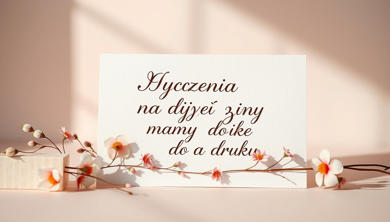 Życzenia na dzień mamy do druku