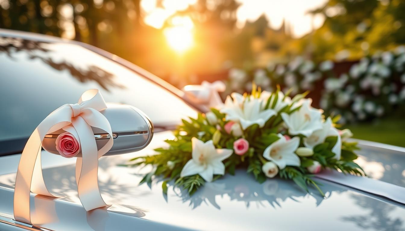 jak zrobić dekoracje samochodu do ślubu